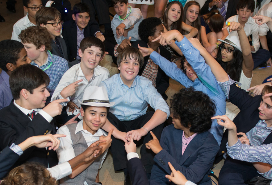 Ben Asen Celebration Photo: Bar Mitzvah boy with his friends at bar mitzvah party