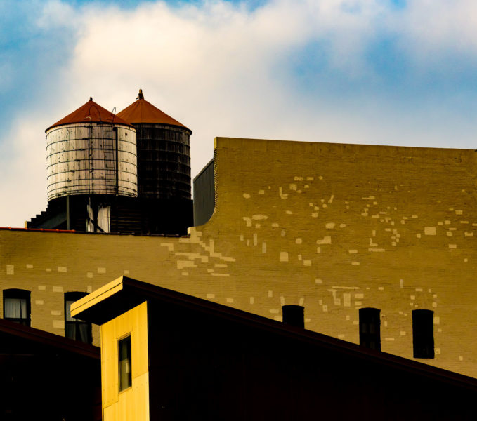 Ben Asen Personal Work Photo: color photo water tower from new york city highline, Manhattan New York City