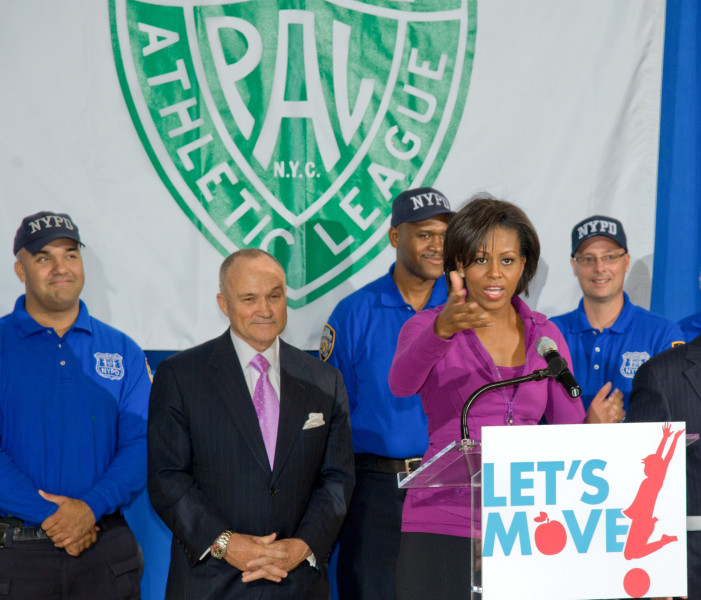 Ben Asen Event Photo: First Lady Michelle Obama's Let's Move Program At The Police Athletic League of New York with New York City Police Commissioner Ray Kelly