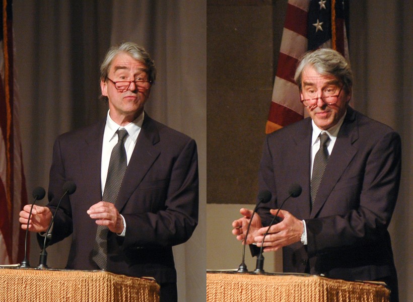 Ben Asen Event Photo: Actor, Sam Waterston reciting President Abraham Lincoln's Emancipation Proclamation speech in Cooper Union's Great Hall where Lincoln gave the speech in 1863 in New York City