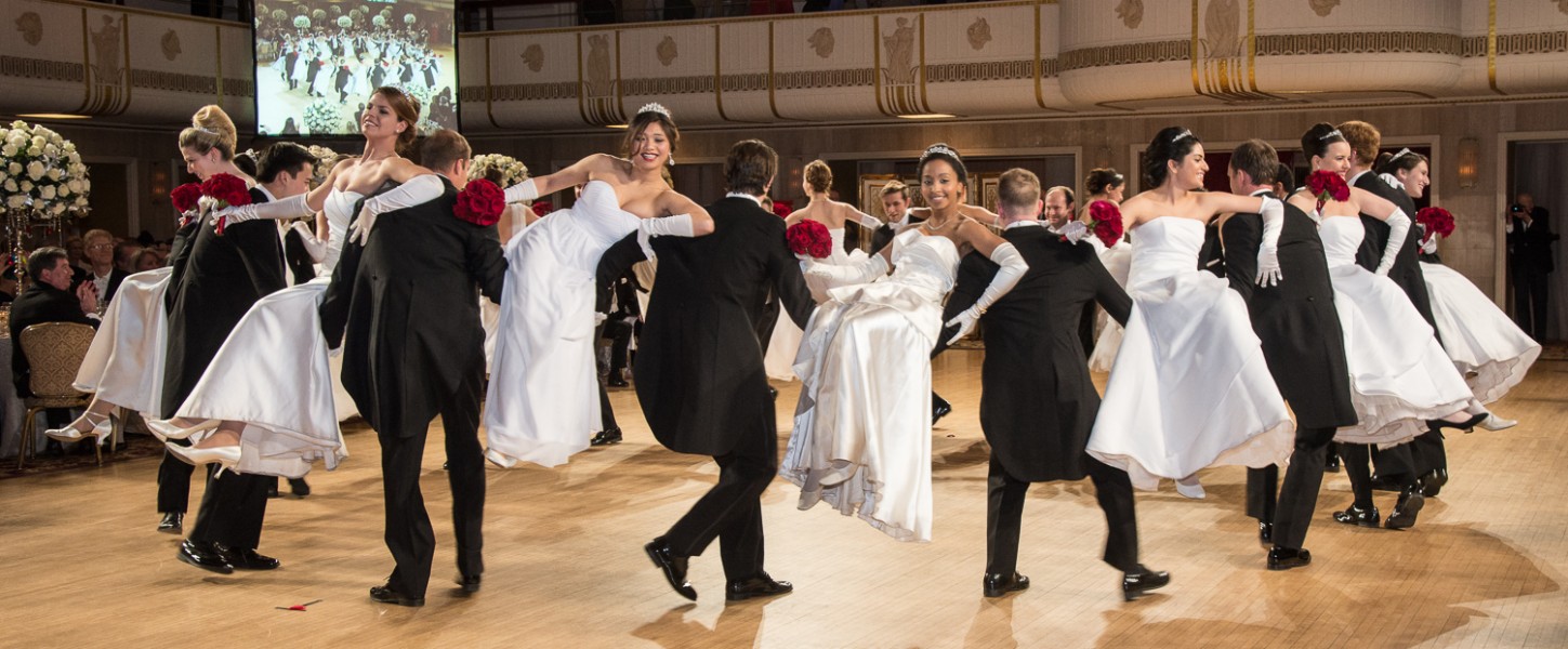 Ben Asen Event Photo: Debutantes and their escorts dancing at the Viennese Opera Ball in New York City at the Waldorf Hotel