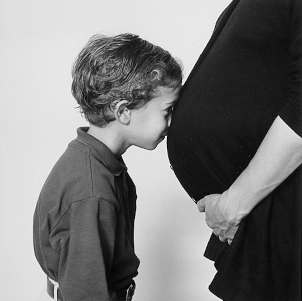 Ben Asen Editorial Photo: Son with pregnant mother