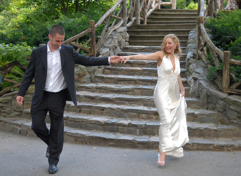 Ben Asen Celebration Photo: Bride and groom dancing in Central Park New York City