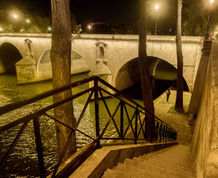 Ben Asen Personal Work Photo: color photo Paris, France, night, Seine River